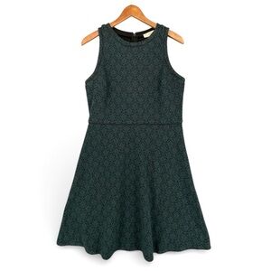 Ann Taylor LOFT Sleeveless Damask Fit & Flare Dress Size 10 Zip Back